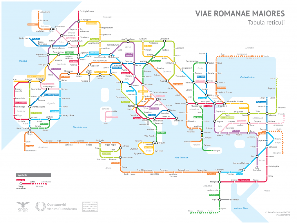 Rome Route Sasha Trubetskoy Metro Plan Carte Brève