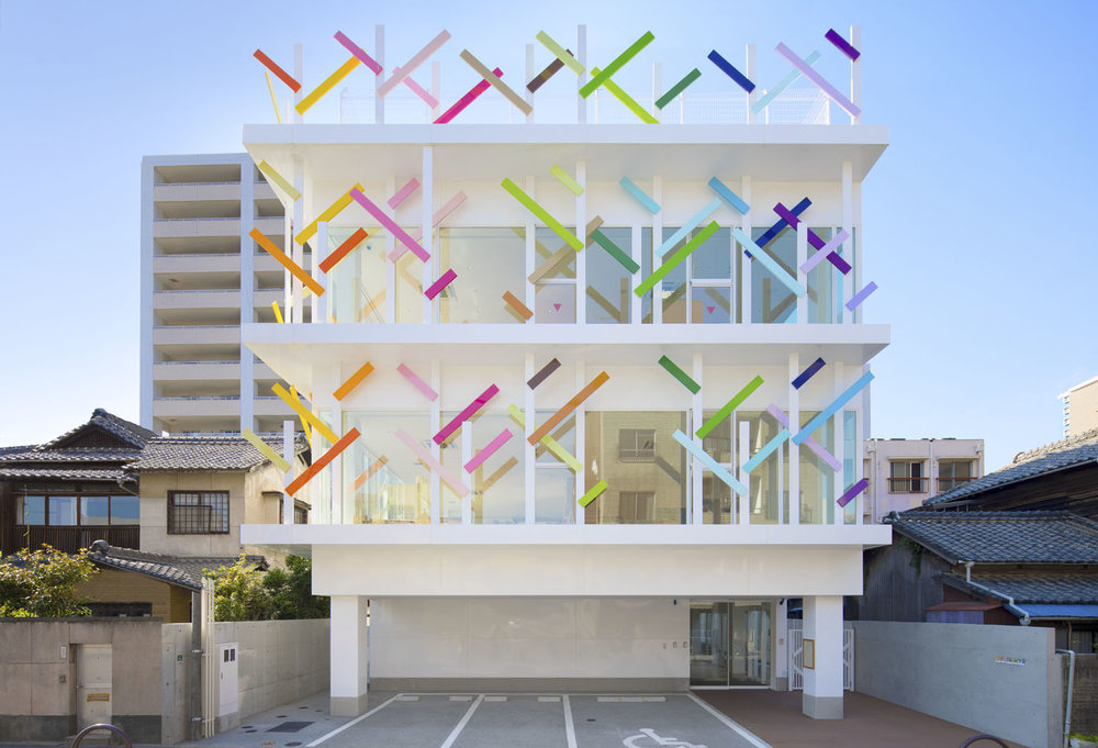 Emmanuelle Moureaux Crèche Ropponmatsu Japon Couleur Architecture Ecole maternelle